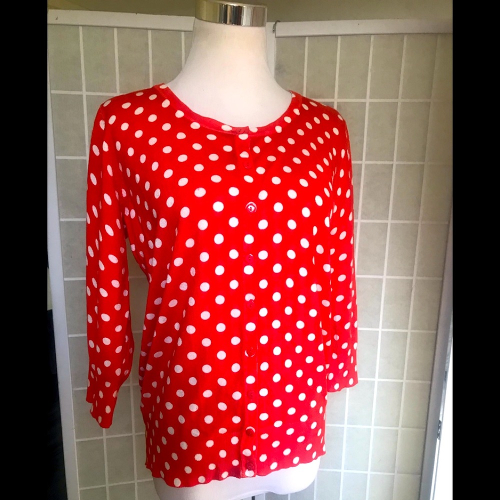 89th & Madison Bright Polkadot Sweater